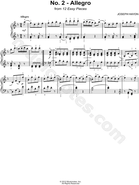 12 Easy Pieces, No. 2: Allegro