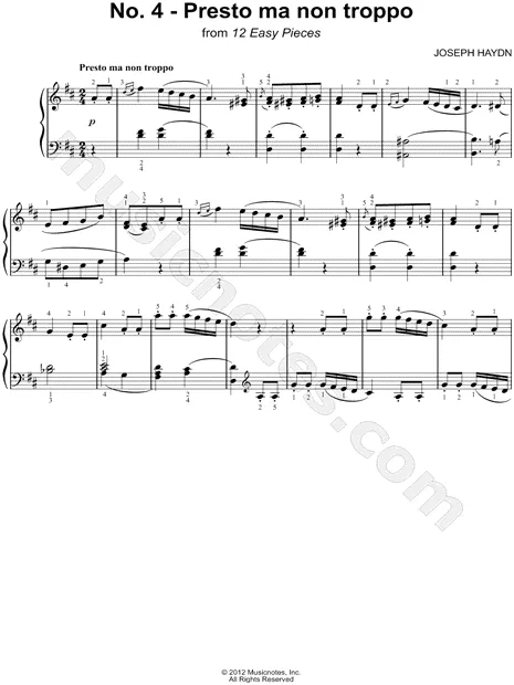 12 Easy Pieces, No. 4: Presto Ma Non Troppo