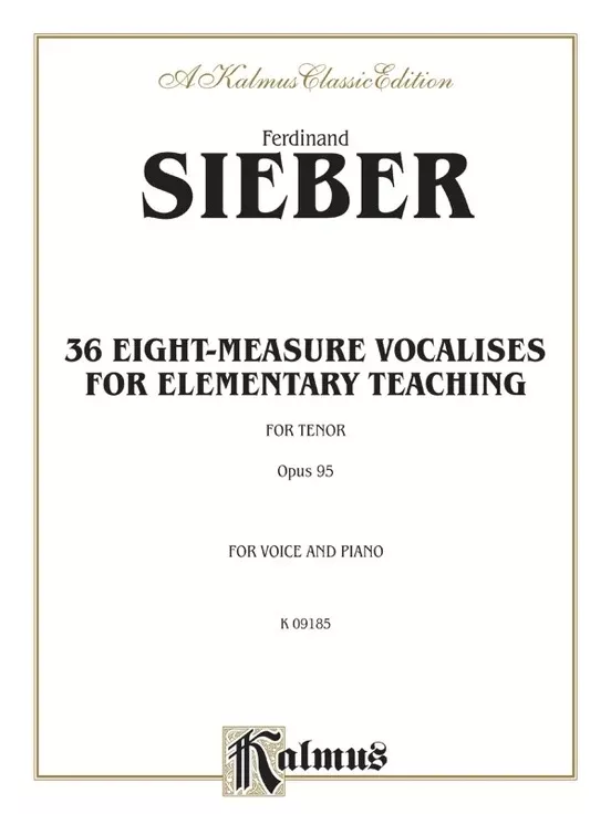 36 8 Measure Vocalises Op 95 for Tenor