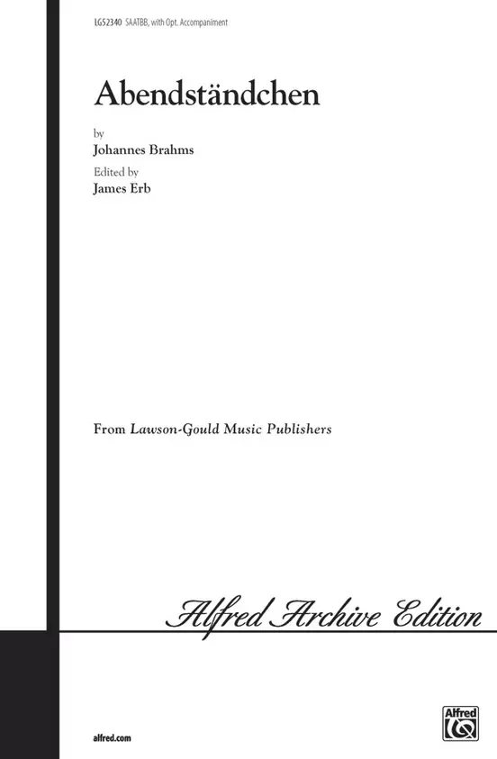 Abendstandchen SAATBB Choral Sheet Music
