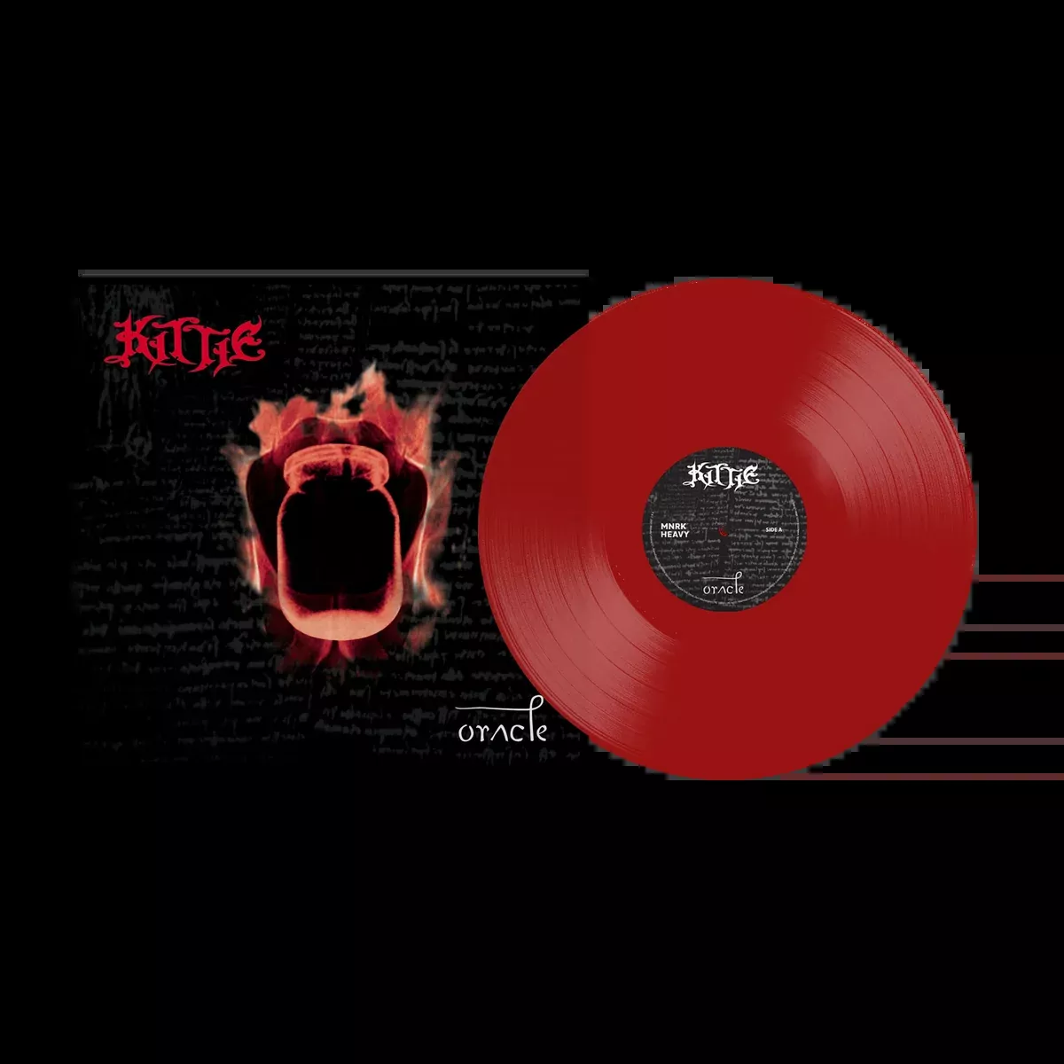 Kittie Oracle Orange & Black Marble Vinyl