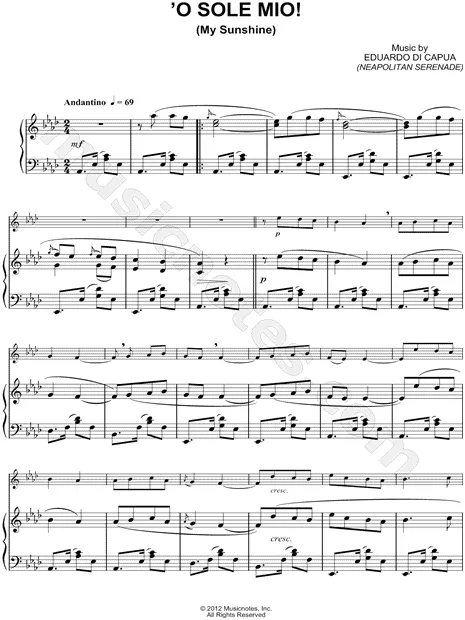 'O Sole Mio - Piano Accompaniment