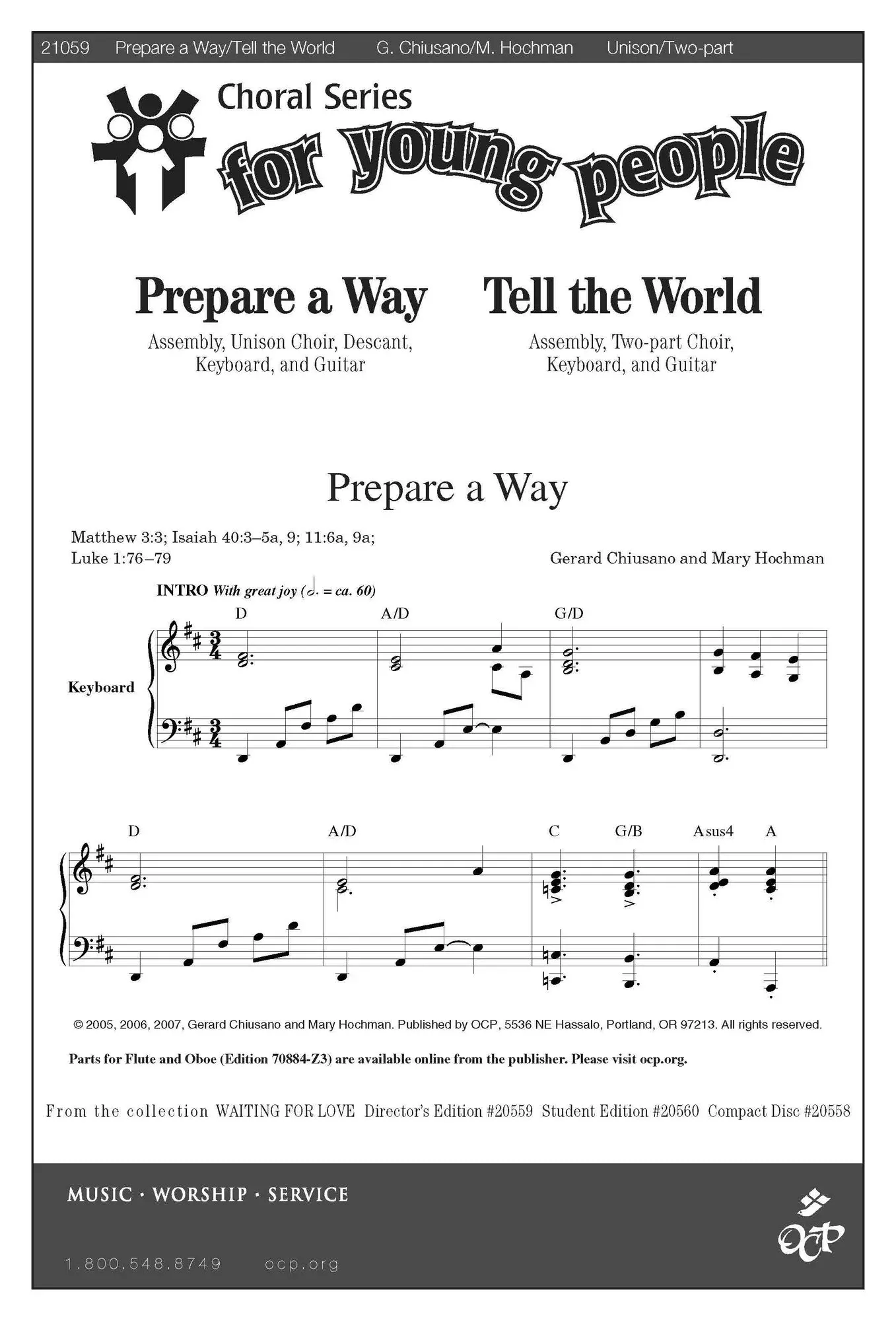 Prepare a Way / Tell the World