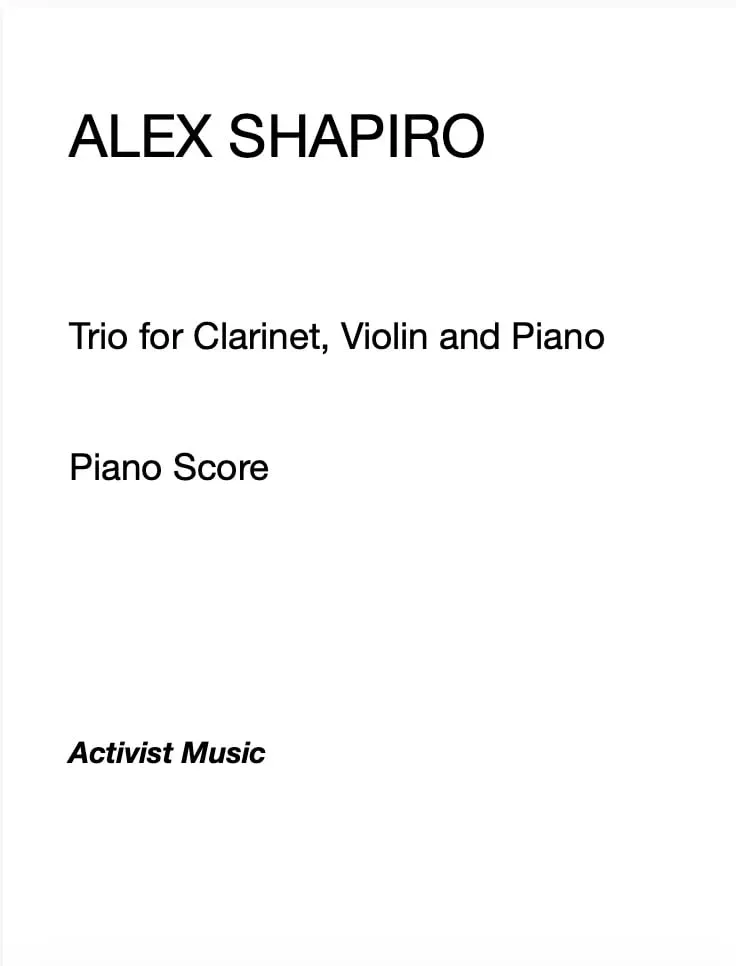 Trio for Clarinet Violin and Piano