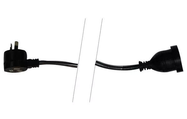 UXL AUDIO 2mtr Ac240 Power Extension Cable-black
