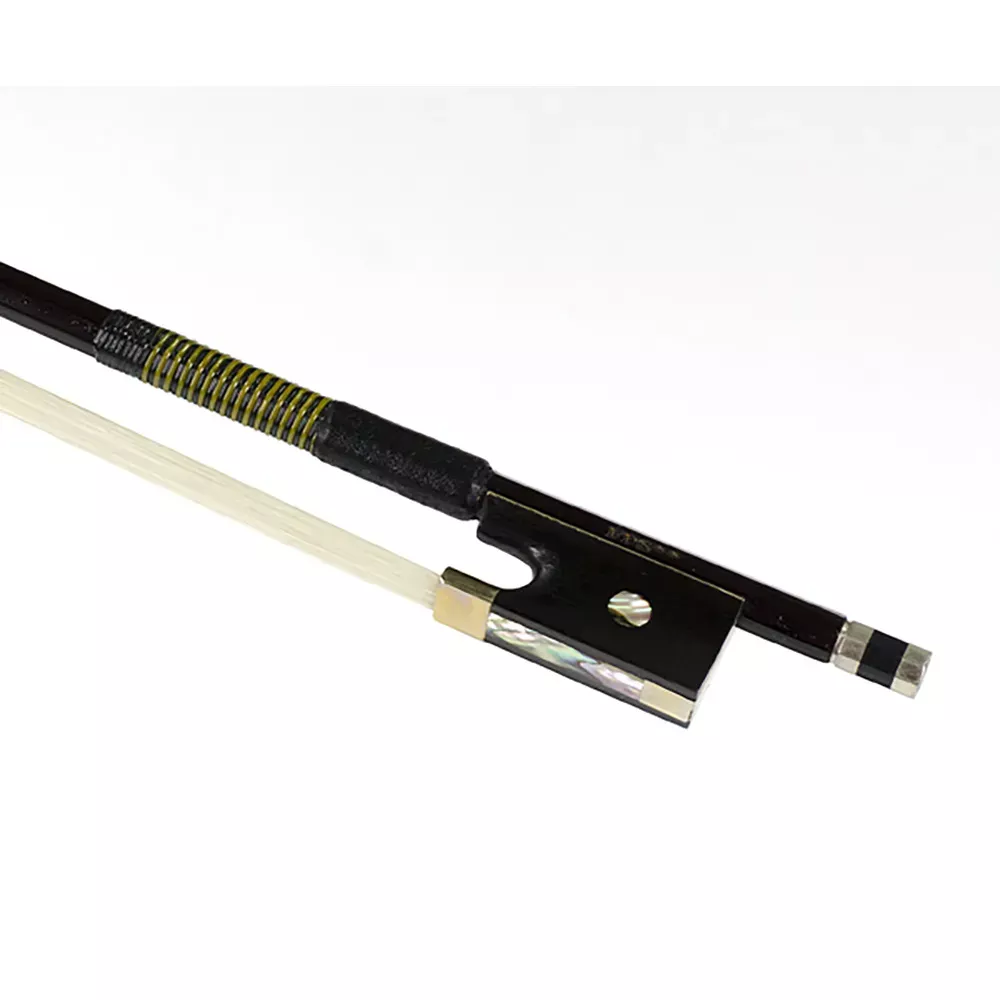 Violin Bow FPS Imitation with Bone 1/2 Size, Student Bow, Hand-Carved Ebony Frog, Flexible Stick, Non-Endangered Materials
