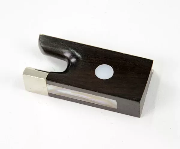 Violin Bow Frog-Ebony-Half Mounted 4/4-3/4
