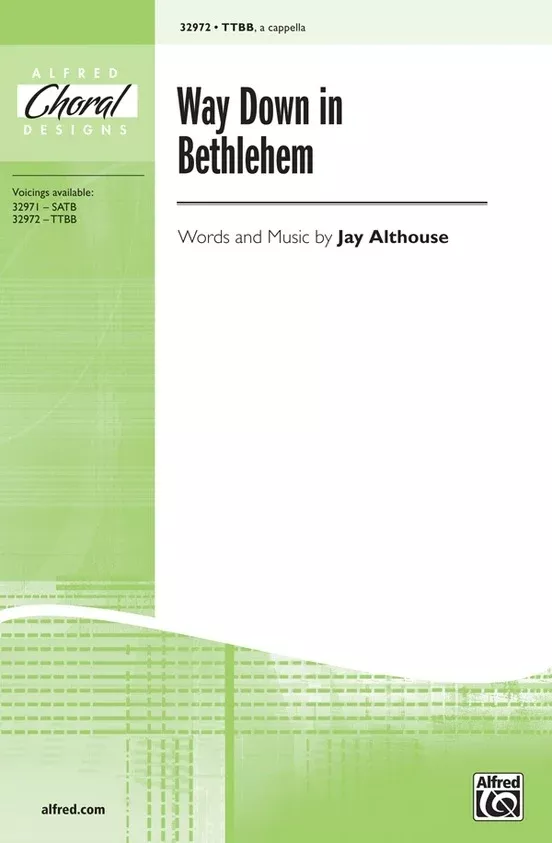 Way Down in Bethlehem TTBB Choral Sheet Music
